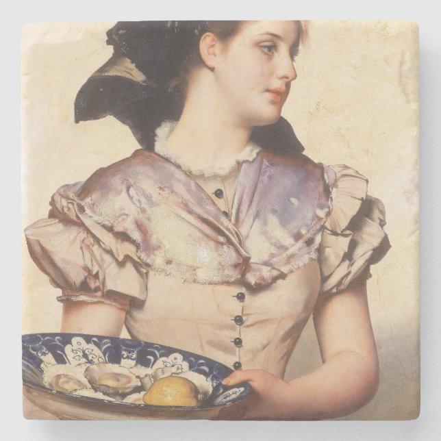 Posavasos De Piedra El Chica Oyster (por Karl Gussow) (Anverso)