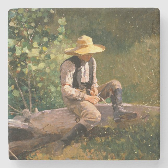 Posavasos De Piedra El chico blanco (de Winslow Homer) (Anverso)