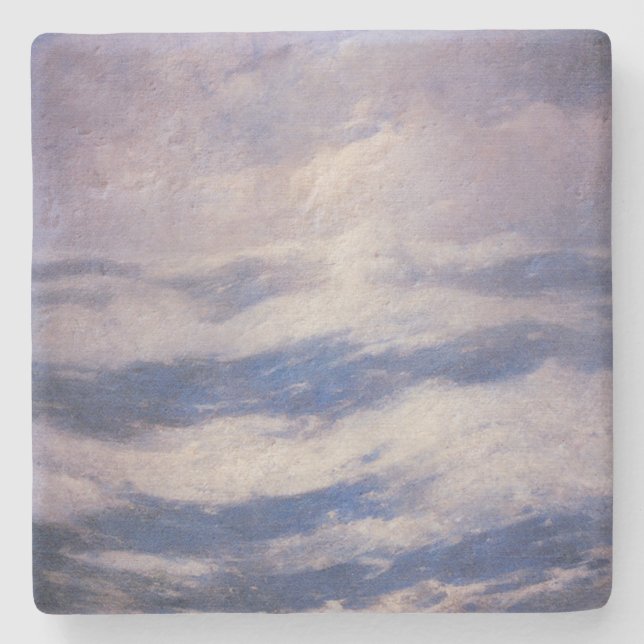 Posavasos De Piedra El cielo y el océano (por Emil Carlsen) (Anverso)
