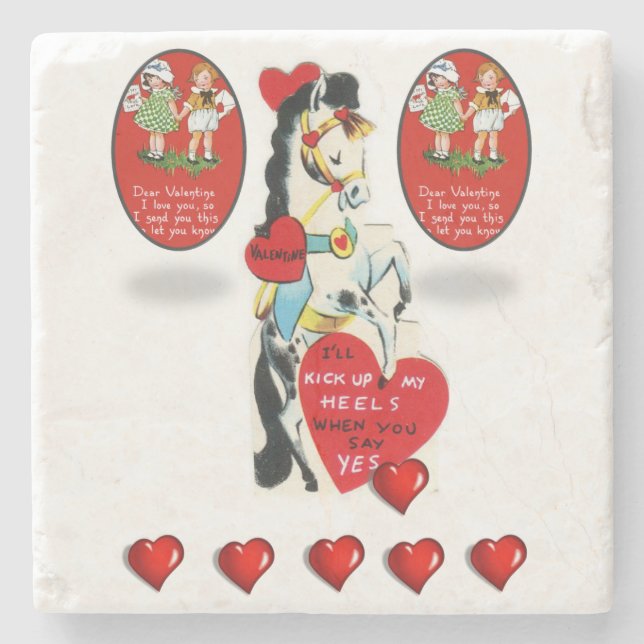 Posavasos De Piedra El día de San Valentín de Pascua de Piedra de Márm (Anverso)