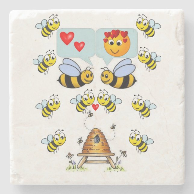 Posavasos De Piedra El día de San Valentín de Pascua de Piedra de Márm (Anverso)