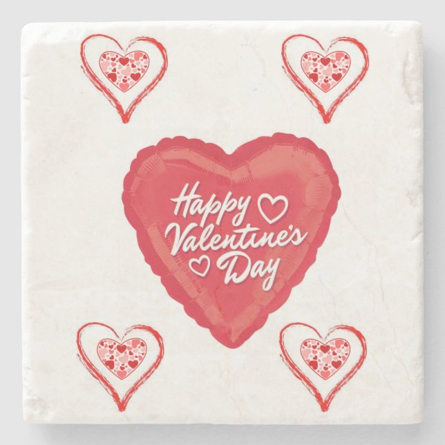 Posavasos De Piedra El día de San Valentín de Pascua de Piedra de Márm (Anverso)