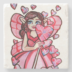Posavasos De Piedra El día de San Valentín Fairy