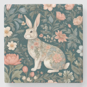 Posavasos De Piedra El encantador conejo William Morris inspiró la flo