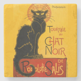 Posavasos De Piedra El gato negro vintage Art Nouveau Chat Noir Steinl