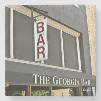 Posavasos De Piedra El Georgia Bar Atenas Georgia Marble Coaster.