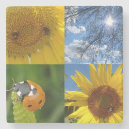 Posavasos De Piedra El girasol sonriente