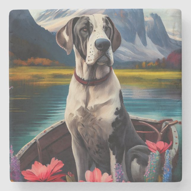 Posavasos De Piedra El gran danés en un remo: una aventura escénica (Anverso)