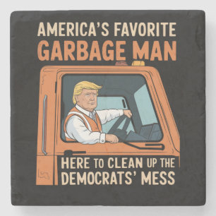 Posavasos De Piedra El hombre de la basura favorito de América Trump 4