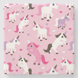 Posavasos De Piedra el ilustracion del unicornio embroma el fondo