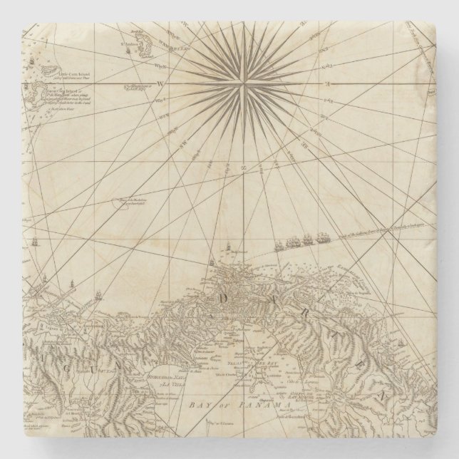 Posavasos De Piedra El istmo de Panamá (Anverso)