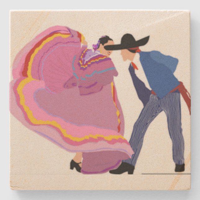 Posavasos De Piedra "El Jarabe Tapatio" (Anverso)