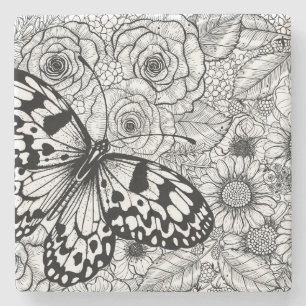 Posavasos De Piedra El jardín de cometas de papel