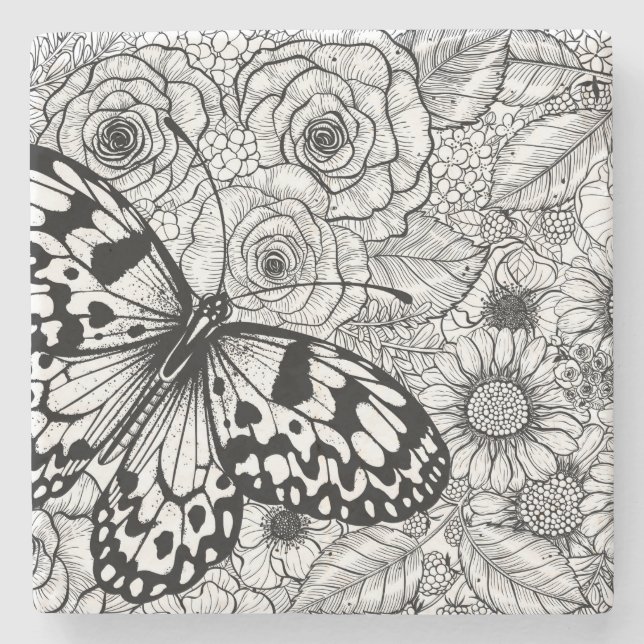 Posavasos De Piedra El jardín de cometas de papel (Anverso)