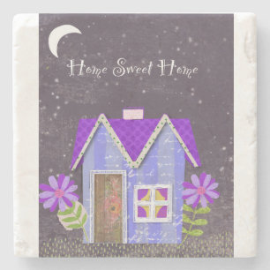 Posavasos De Piedra El Jardín del Crepúsculo (Vinca menor e Índigo)