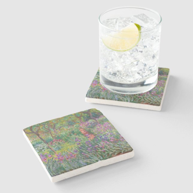 Posavasos De Piedra El Jardín Iris De Giverny De Claude Monet (Lateral)