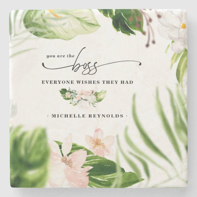 Posavasos De Piedra El Jefe Que Todos Desean Tener | Inicial (Anverso)