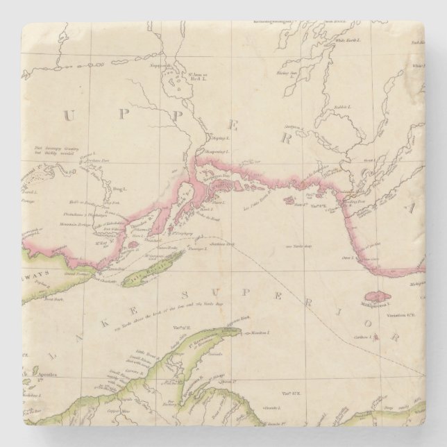 Posavasos De Piedra El lago Superior (Anverso)