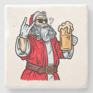 Posavasos De Piedra El mal Papá Noel, el rock, la cerveza y el cigarro