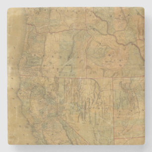 Posavasos De Piedra El mapa de Bancroft de los estados pacíficos