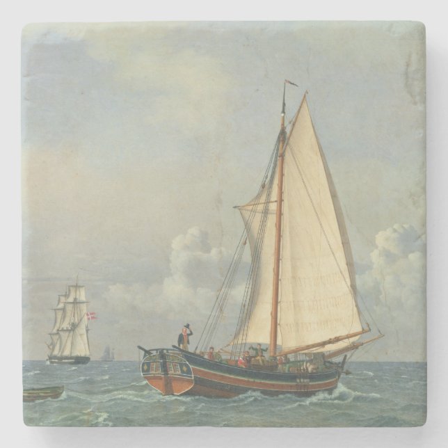 Posavasos De Piedra El mar, 1831 (Anverso)