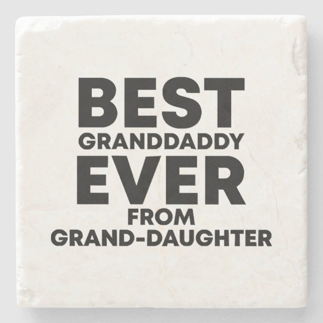 Posavasos De Piedra El mejor abuelo de la nieta (Anverso)