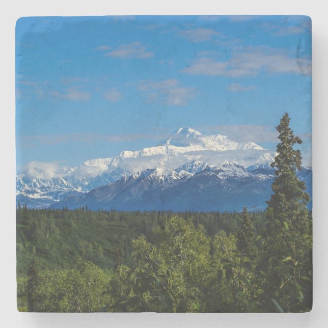 Posavasos De Piedra El monte McKinley de Alaska (Anverso)