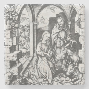 Posavasos De Piedra El nacimiento de Jesús (por Martin Schongauer)