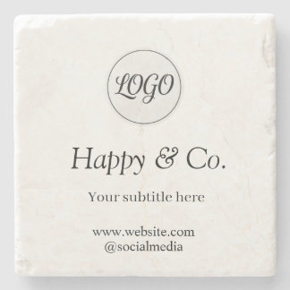 Posavasos De Piedra el nombre de su empresa subtítulo logotipo sitio w