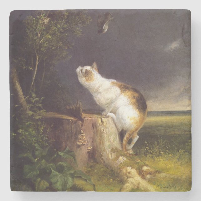 Posavasos De Piedra El observador de aves (de William Holbrook Beard) (Anverso)