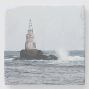 Posavasos De Piedra El paisaje marino con faro