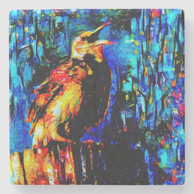 Posavasos De Piedra El pájaro solitario 2 (Anverso)