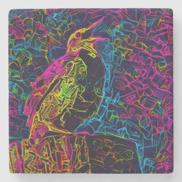 Posavasos De Piedra El pájaro solitario 3