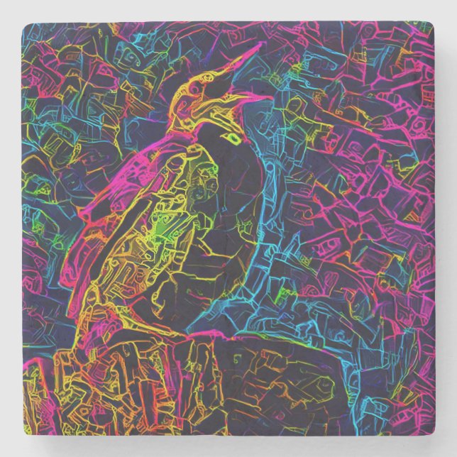 Posavasos De Piedra El pájaro solitario 3 (Anverso)