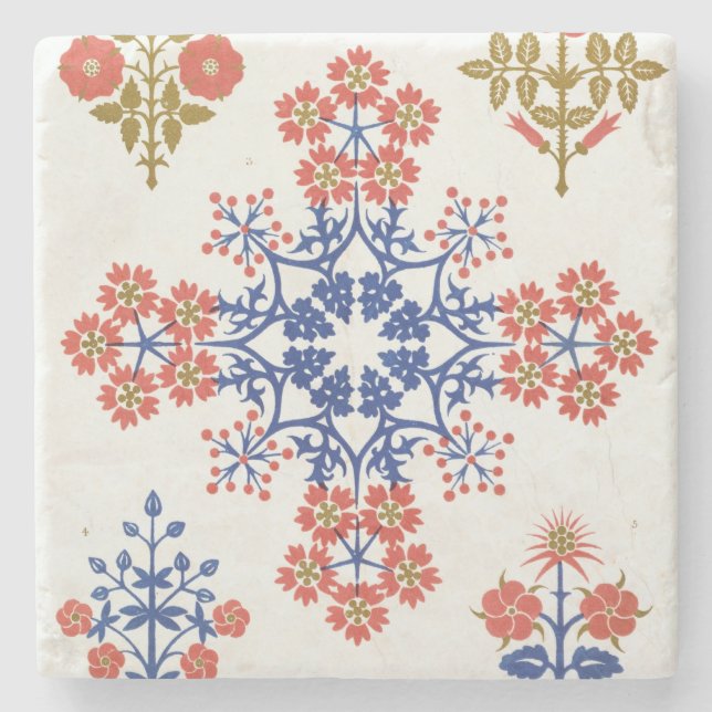 Posavasos De Piedra El papel pintado del adorno de Violiet, del iris y (Anverso)