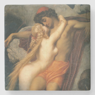 Posavasos De Piedra El pescador y la sirena (por Frederic Leighton)