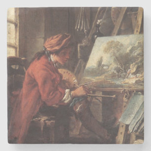 Posavasos De Piedra El pintor en su estudio (por François Boucher)