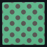 Posavasos De Piedra El polka negro se pone en verde fresco<br><div class="desc">El polka negro se pone en verde fresco</div>