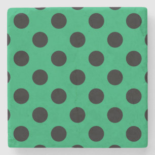 Posavasos De Piedra El polka negro se pone en verde fresco