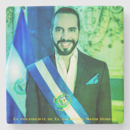 Posavasos De Piedra El presidente de El Salvador, Nayib Bukele