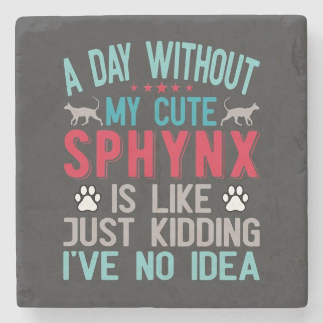 Posavasos De Piedra El propietario canadiense de Sfinx Sairless Sphynx (Anverso)