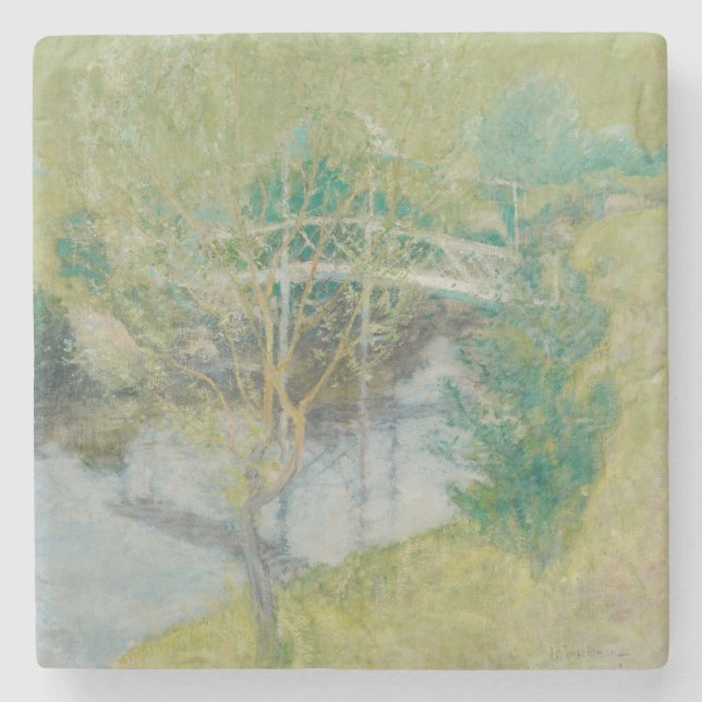 Posavasos De Piedra El puente blanco, c.1895 (aceite en lona) (Anverso)