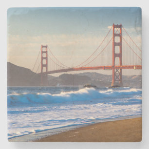 Posavasos De Piedra El puente Golden Gate desde Baker Beach