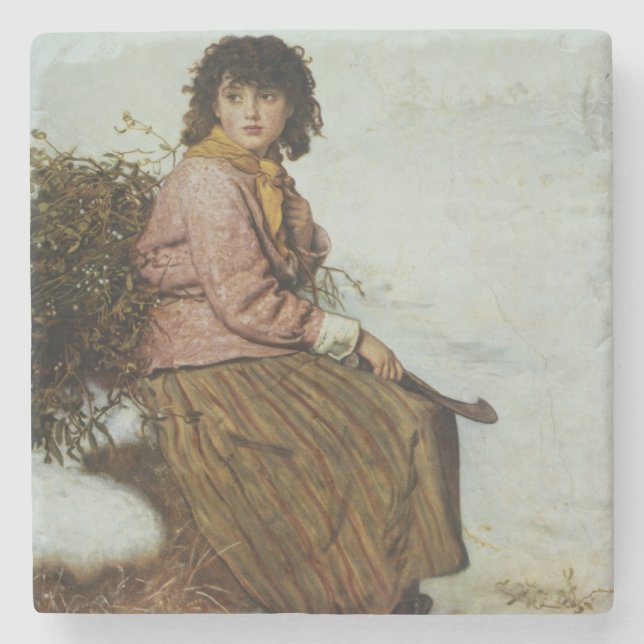 Posavasos De Piedra El recolector del muérdago, 1894 (Anverso)