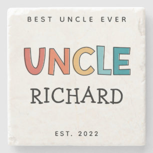 Posavasos De Piedra El regalo del tío retro personalizado al mejor tío