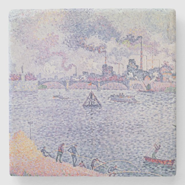Posavasos De Piedra El Sena, Grenelle, 1899 (Anverso)