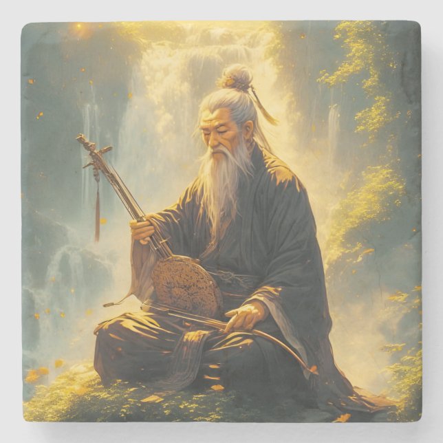 Posavasos De Piedra El Shan Shui del ermitaño (Anverso)