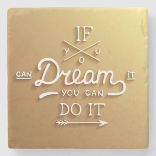 Posavasos De Piedra El sueño inspira motiva