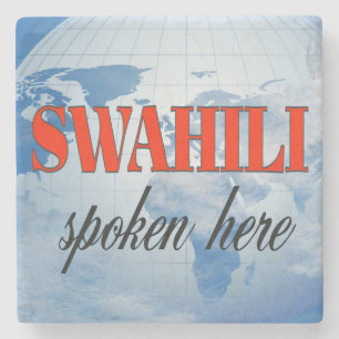 Posavasos De Piedra El swahili se habla aquí tierra nublada
