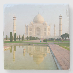 Posavasos De Piedra El tranquilo y pacífico Taj Mahal al amanecer uno 